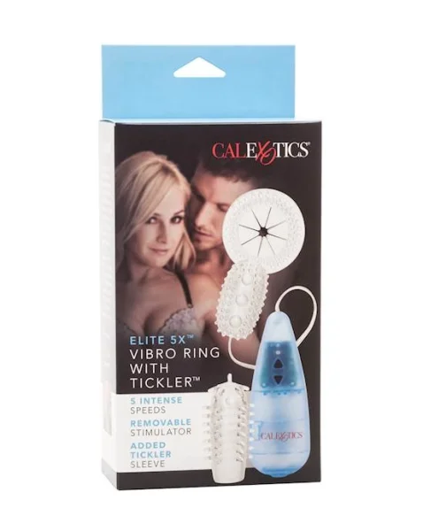 Elite 5x 5 Function Vibro-ring Plus Tickler