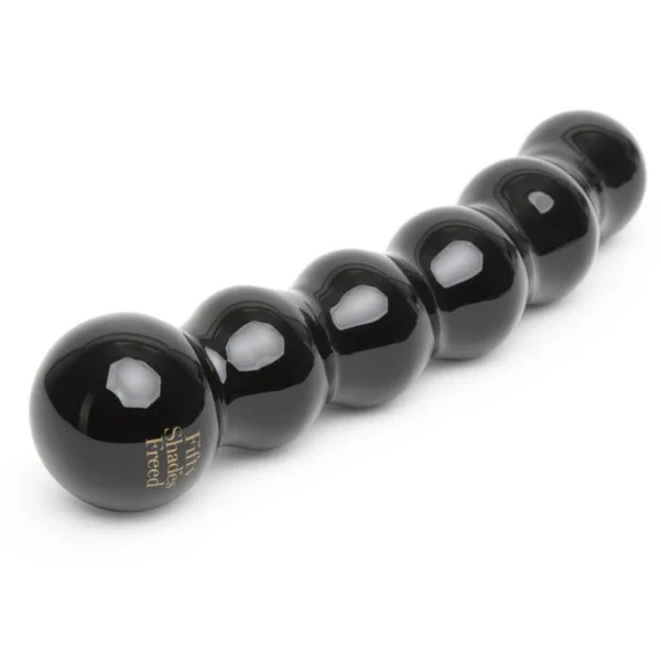 Fifty Shades Freed Its Divine Glass Beaded Dildo Black