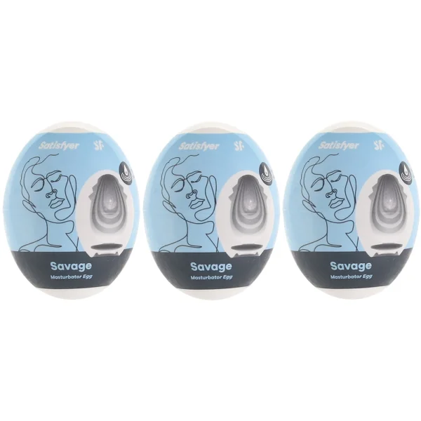 Satisfyer Savage Masturbator Egg Triple Set