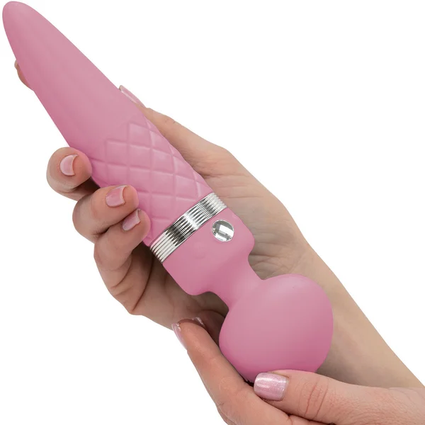Pillow Talk Sultry Silicone Waterproof Rechargeable Wand Style Vibrator - Pink — image 12 of 14