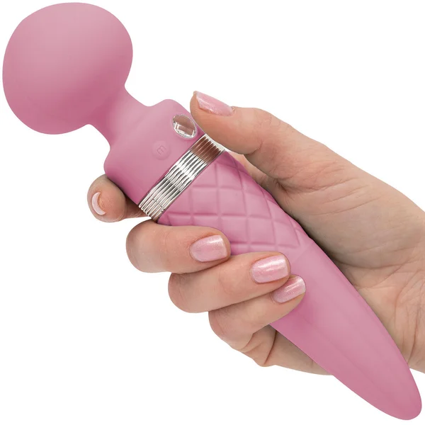 Pillow Talk Sultry Silicone Waterproof Rechargeable Wand Style Vibrator - Pink — image 14 of 14