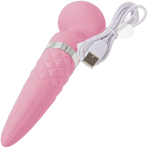Pillow Talk Sultry Silicone Waterproof Rechargeable Wand Style Vibrator - Pink — image 13 of 14