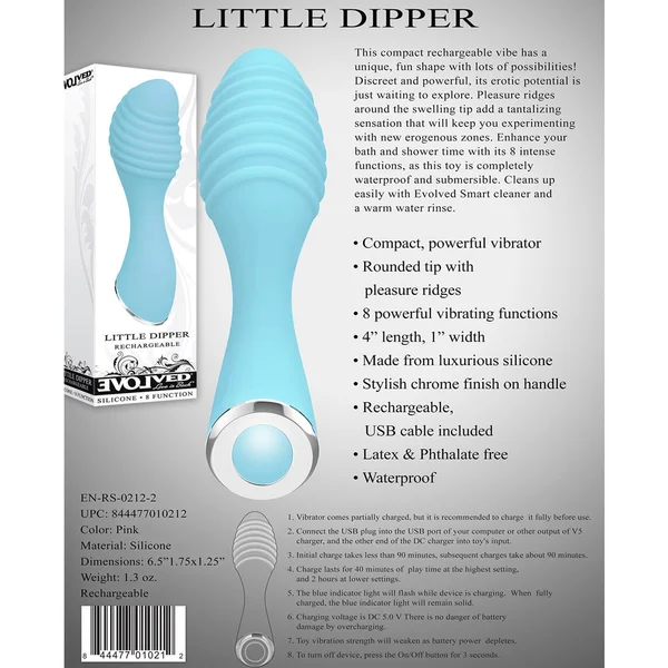 Little Dipper Silicone Rechargeable Vibrator by Evolved Novelties — image 18 of 18