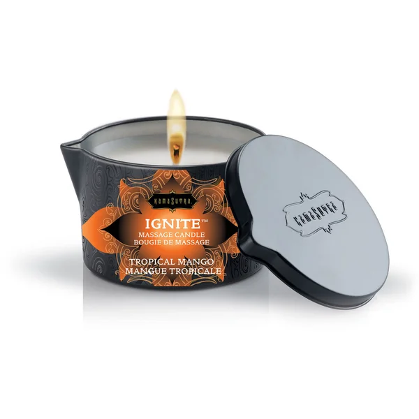 Kama Sutra Ignite Massage Oil Candle - Tropical Mango - 6 oz — image 4 of 4