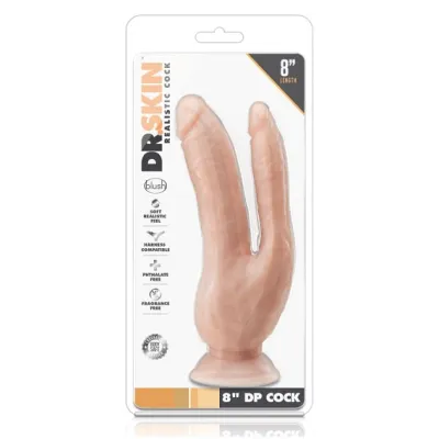 Blush Dr Skin Vanilla 8 Inch DP Cock