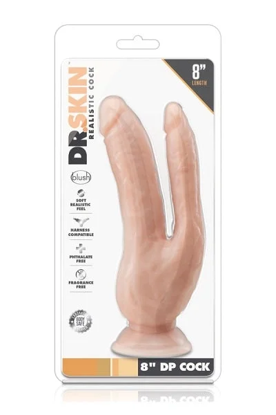 Blush Dr. Skin Vanilla 8 Inch DP Cock