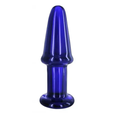 Nadi Glass Butt Plug Blue