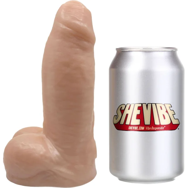 BIG Daddy Danny Uncut Large 6.5" Platinum Silicone Realistic Dildo With Balls By Dee's Big Daddies - Vanilla