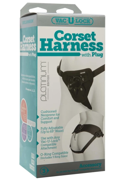 Vac-U-Lock™ Platinum Corset Harness with Plug