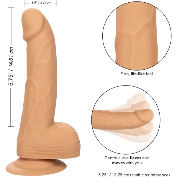 Silicone Studs Realistic 6" Suction Cup Dildo - Vanilla