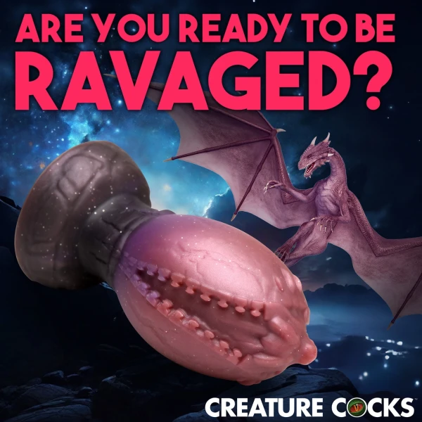 Dragon Hatch Silicone Egg 7" Butt Plug With Suction Cup By Creature Cocks - XL