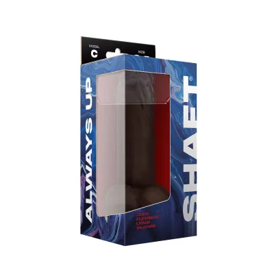 Shaft Model C 8 5 Inch Liquid Silicone Dong With Balls Mahogany