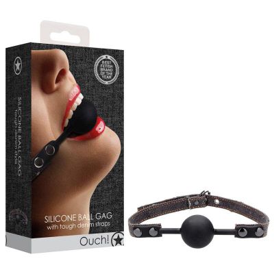 Ouch Denim Silicone Ball Gag
