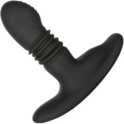 Eclipse Thrusting Rotator Silicone Vibrating Anal Probe by CalExotics Black