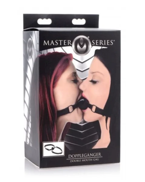 Doppleganger Silicone Double Mouth Gag Black