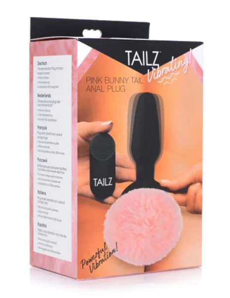 Tailz Vibrating Pink Bunny Tail Plug