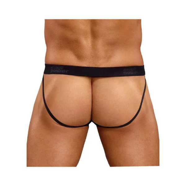 Male Power Satin Lycra Jock Strap S/M Black — image 9 of 9
