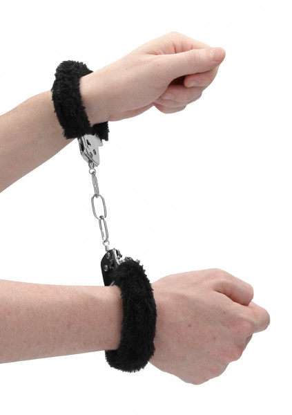 Pleasure Handcuffs Furry - Black - Sex Handcuffs
