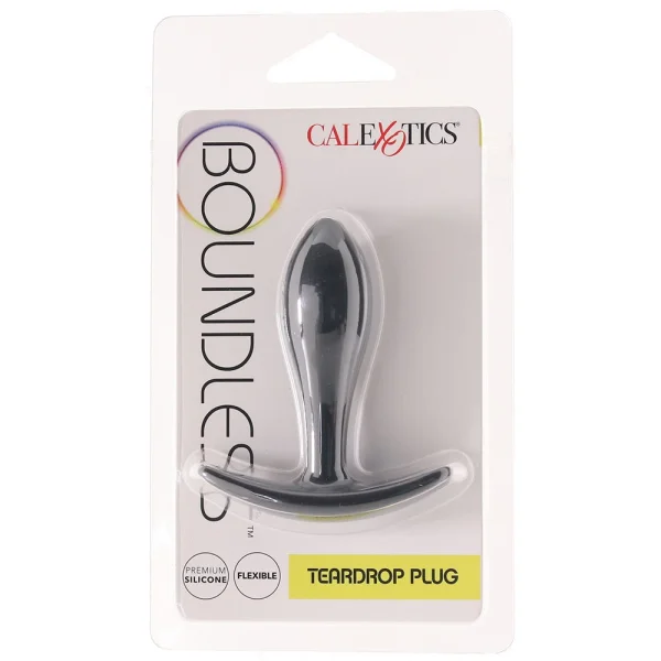 Boundless Teardrop Plug Silicone Butt Plug By CalExotics - Black