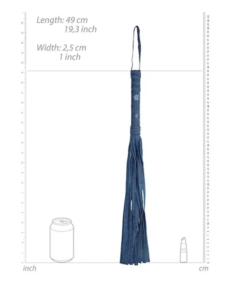 Denim Flogger - Roughened Denim Style  - Blue - One Size