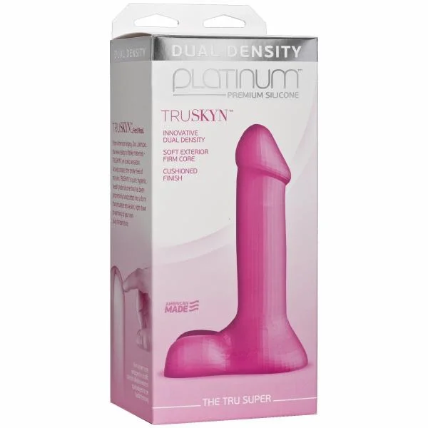 Platinum Truskyn Tru Super 7 inches Pink Dildo