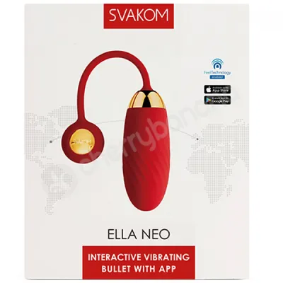 Ella Neo Connexion Series Interactive Vibrating Red Bullet Egg