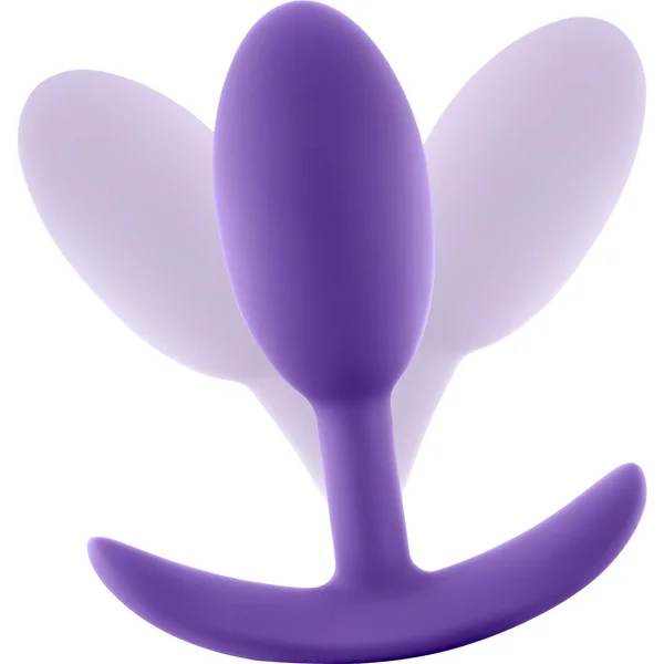 Luxe Wearable Silicone Vibra Slim Butt Plug by Blush - Medium, Purple — image 11 of 14