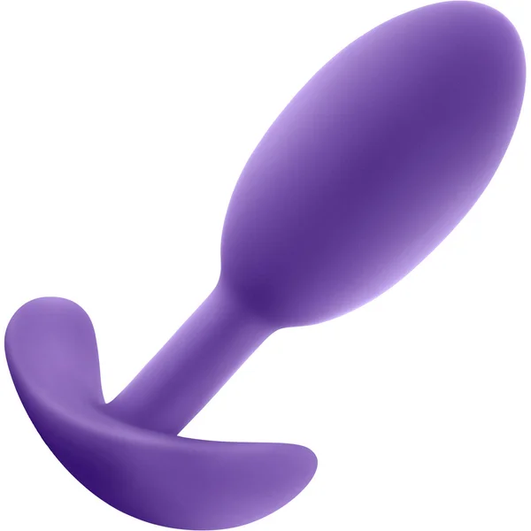 Luxe Wearable Silicone Vibra Slim Butt Plug by Blush - Medium, Purple — image 10 of 14