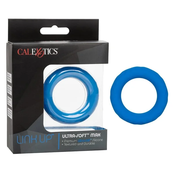 Link Up Ultra-Soft Max Silicone Cock Ring By CalExotics - Blue — image 13 of 17