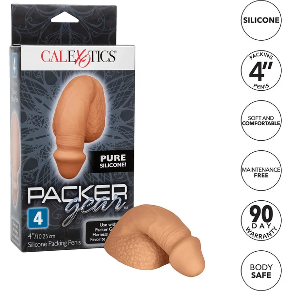 Packer Gear Silicone Packing Penis 4" / 10.25 cm By CalExotics - Caramel — image 20 of 20