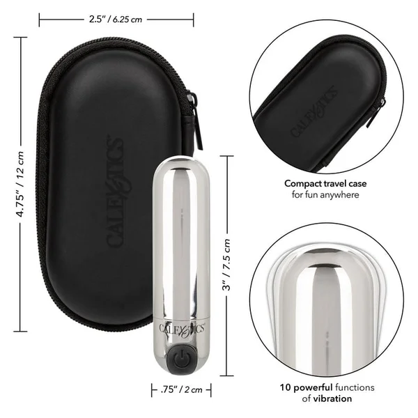 Hideaway Rechargeable Waterproof Mini Vibrator by CalExotics - Silver — image 21 of 22