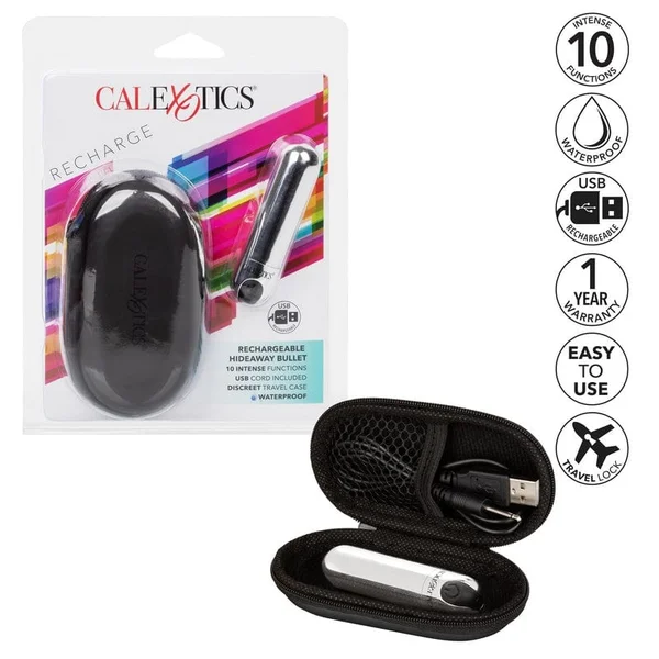 Hideaway Rechargeable Waterproof Mini Vibrator by CalExotics - Silver — image 22 of 22