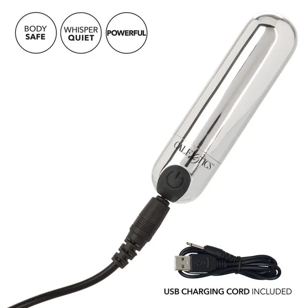 Hideaway Rechargeable Waterproof Mini Vibrator by CalExotics - Silver — image 19 of 22