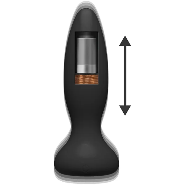 A-Play Thrust Experienced Pulsating Rechargeable Silicone Anal Plug With Remote By Doc Johnson - Black — image 7 of 9