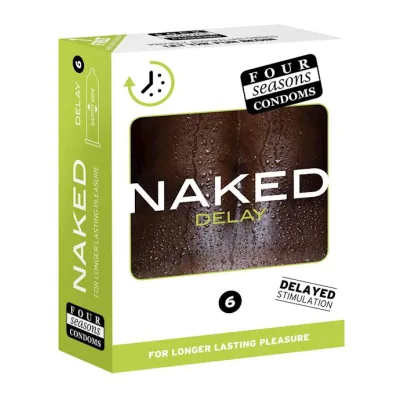 Four Seasons Naked Delay Condoms 6 Pack 54mm