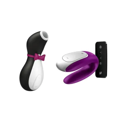 Satisfyer Pro Penguin Double Fun App Controlled Vibe Bundle
