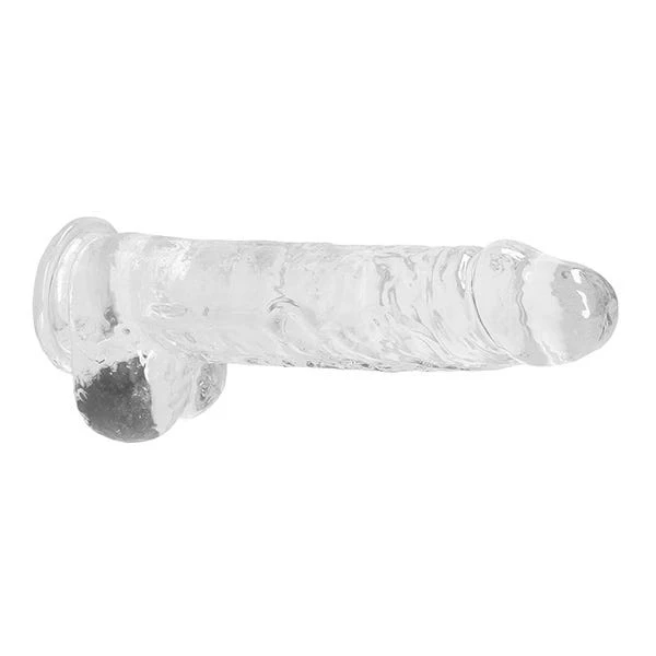 RealRock 9-inch Crystal Clear Dildo with Balls