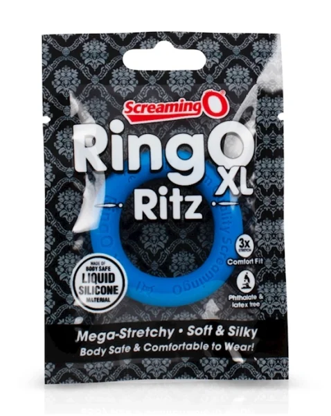 Ringo Ritz Xl Cock Ring - Blue - Xl