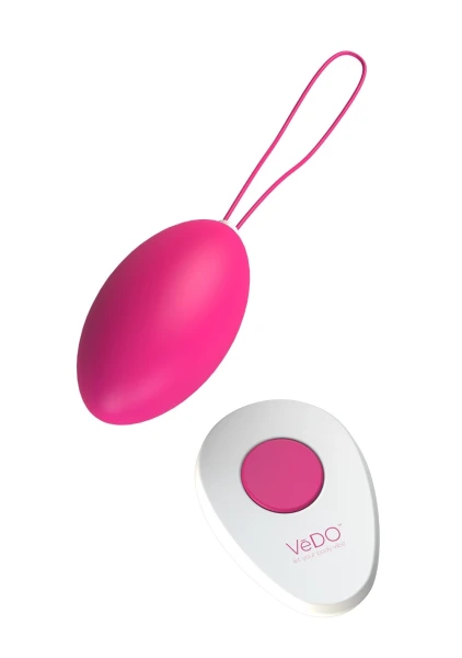 VeDO Peach Remote-Controlled Vibrating Egg - 'Foxy Pink'