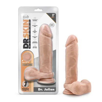 Dr Skin Silicone Dr Julian 9 Inch Dildo With Suction Cup Vanilla
