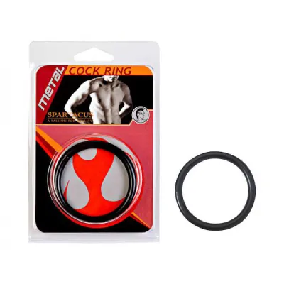 Black Steel Cock Ring 2in