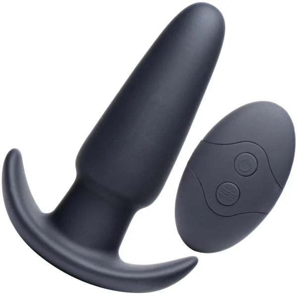 Thump It 7X Silicone Rechargeable Thumping Anal Plug With Remote Control - Medium