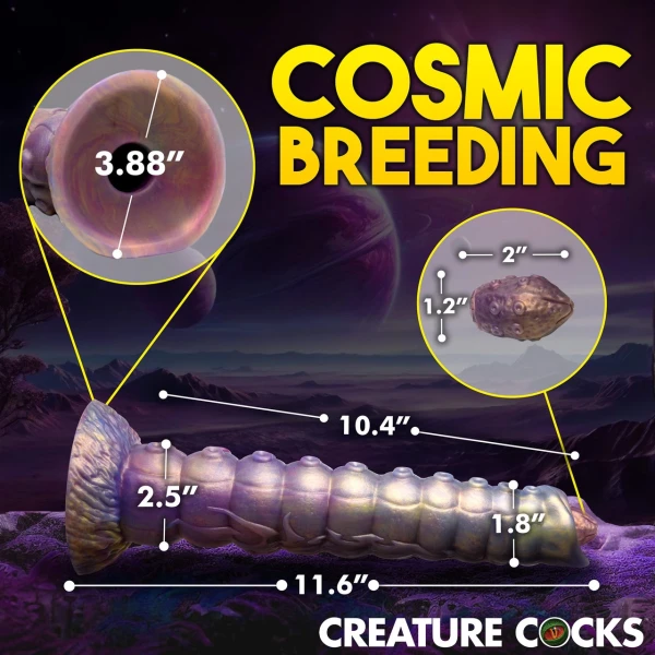 Deep Invader Tentacle 11.5" Silicone Ovipositor Dildo With Eggs By Creature Cocks