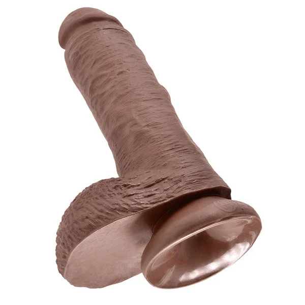 King Cock 8" Suction Cup Dildo With Balls - Chocolate — image 17 of 22
