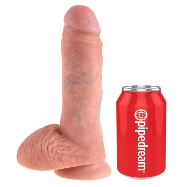 King Cock 8" Suction Cup Dildo With Balls - Chocolate — image 22 of 22