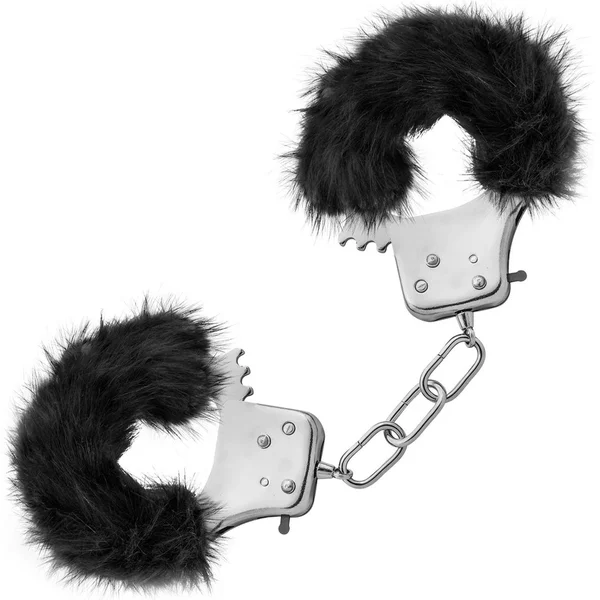 Temptasia Cuffs By Blush Novelties - Black Plush Furry Handcuffs — image 7 of 10