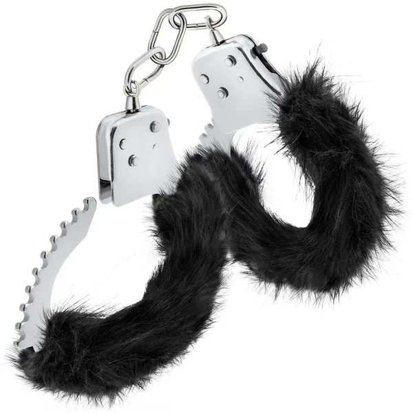 Temptasia Cuffs By Blush Novelties - Black Plush Furry Handcuffs — image 8 of 10