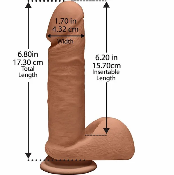 The D - Perfect D 7" Suction Cup Dildo by Doc Johnson - Caramel — image 13 of 14
