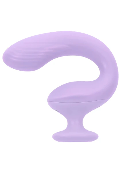 Playboy Pleasure Rev Me Up Rechargeable Waterproof Silicone Dual Stimulation Vibrator - Purple