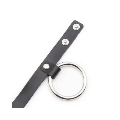 Metal Cock Ring And Ball Divider Black